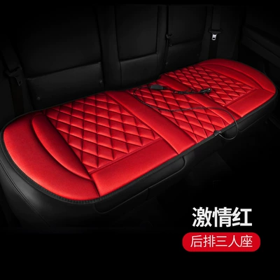 backrest thickened multi-speed adjustment interior Seat cushion, seat cover - upgraded-fast-heating-high-nickel-heating-wire-heat-concentrating-skin-friendly-cloth-martha-red-rear-row