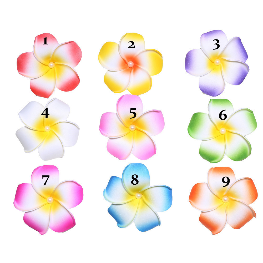 diy simulation plumeria rubra headdress barrettes headdress flower beach hair accessories flower travel holiday good bridal headdress