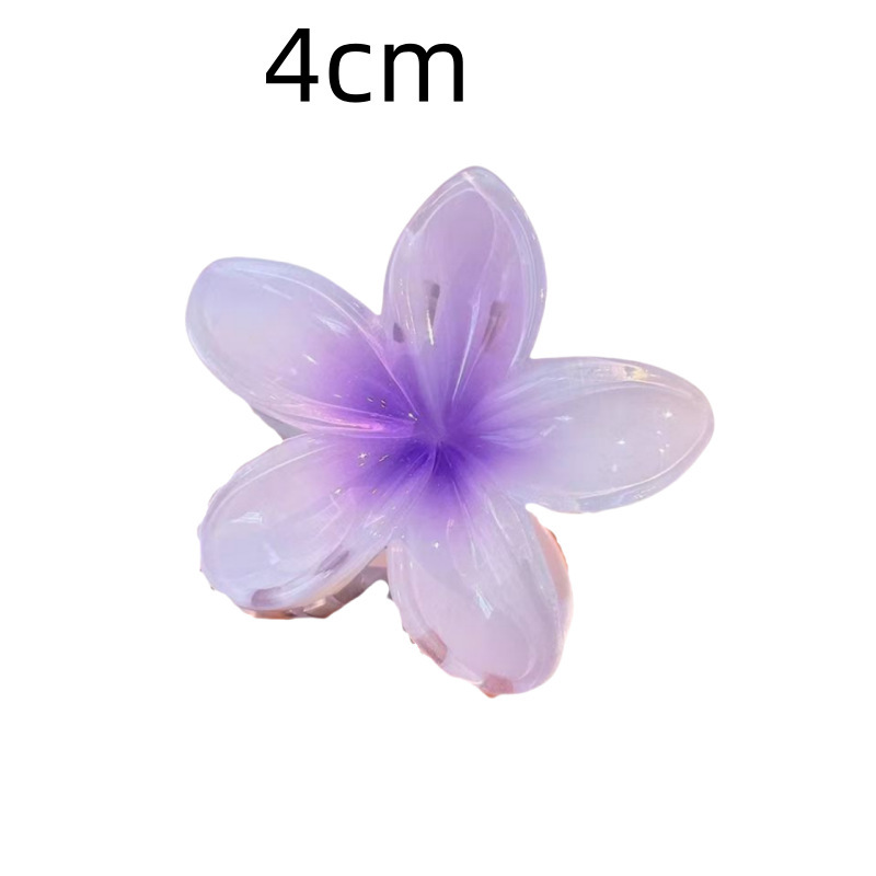 8cm/4cm ヨーロッパとアメリカの国境を越えた売れ筋フラワーサイドヘアピン、女性らしく高級感のあるプルメリアグリッパー、後頭部用|undefined