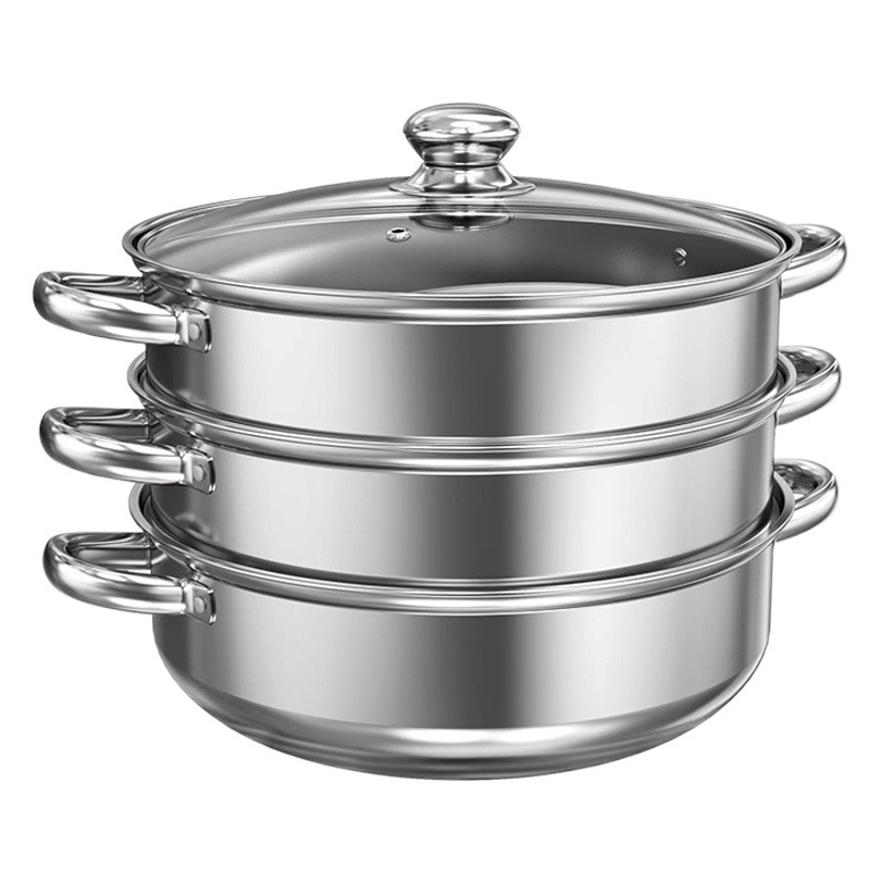 Olla para Sopa Especial para Cocina de Inducción Cóncava Mantai, Vaporera de Acero Inoxidable, Olla para Sopa Cóncava para el Hogar con Fondo Redondo Magnético