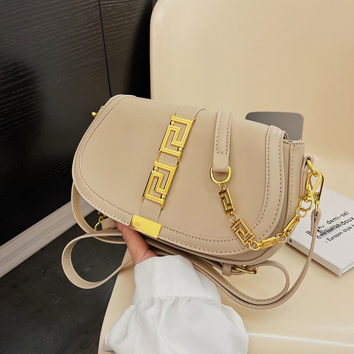 Women's  Cross-Border Best-Selling Retro Simple Fashion Commute Quality High-End Pure Color Single Shoulder Diagonal Bag
