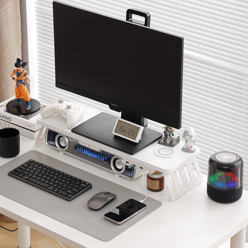 올 화이트 USB2.0+ 무선 충전 [길이 60 폭 20] 탄소강 경사 다리
