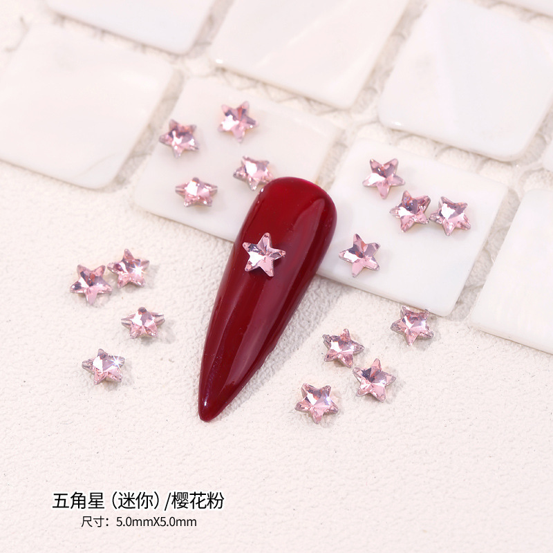 고품질 소녀 핑크 다섯개 별-[5*5MM]