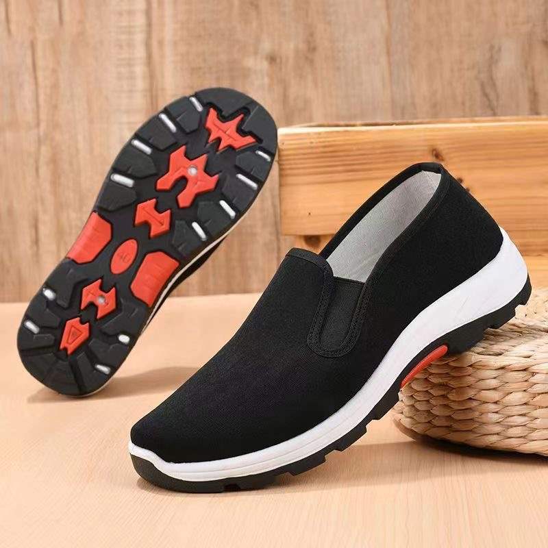 Four Seasons Old Beijing Cloth Shoes Men's Mountaineering Dad Shoes Non-Slip Breathable Work Cloth Shoes Men's Middle-Aged and Elderly Driver Shoes