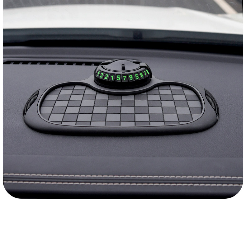 In-stock multi-functional anti-slip car mat, three-in-one license plate holder, heat-resistant, leaves no marks, and is ready to install