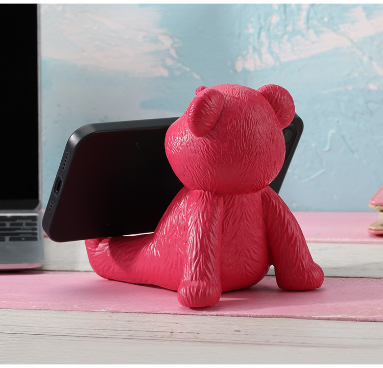 Golden Violent Bear Phone Stand