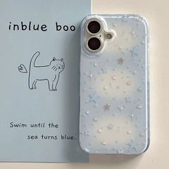 赤い本の爆発物の青い白いぼんやりした星はiphone16 promaxリンゴ15携帯ケース14の新型13を適用します。