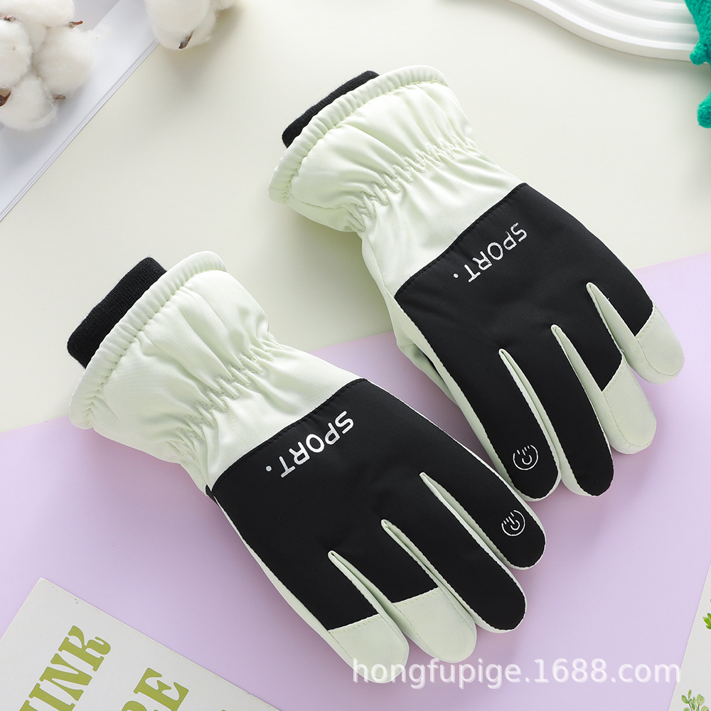 Guantes calientes para niños resistentes al frío en invierno, guantes de esquí al aire libre a prueba de viento, ciclismo a prueba de agua para niños y niñas