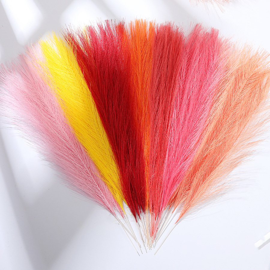Trendy Artificial Fireworks Tree Pink Reed Grass Artificial Fireworks Ball Internet Celebrity Style Indoor Wedding Room Decoration