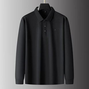 Men's Spring and Autumn Plus Large Size Polo Shirt 2025 New Arrival Men's Fashion Light Luxury Long Sleeve T-Shirt