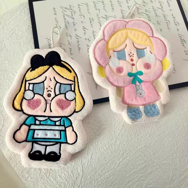 Cute Crying Baby Alice Hanging-Style New Bathroom Absorbent Quick-Dry Kitchen Children's Hand Towel Thickened