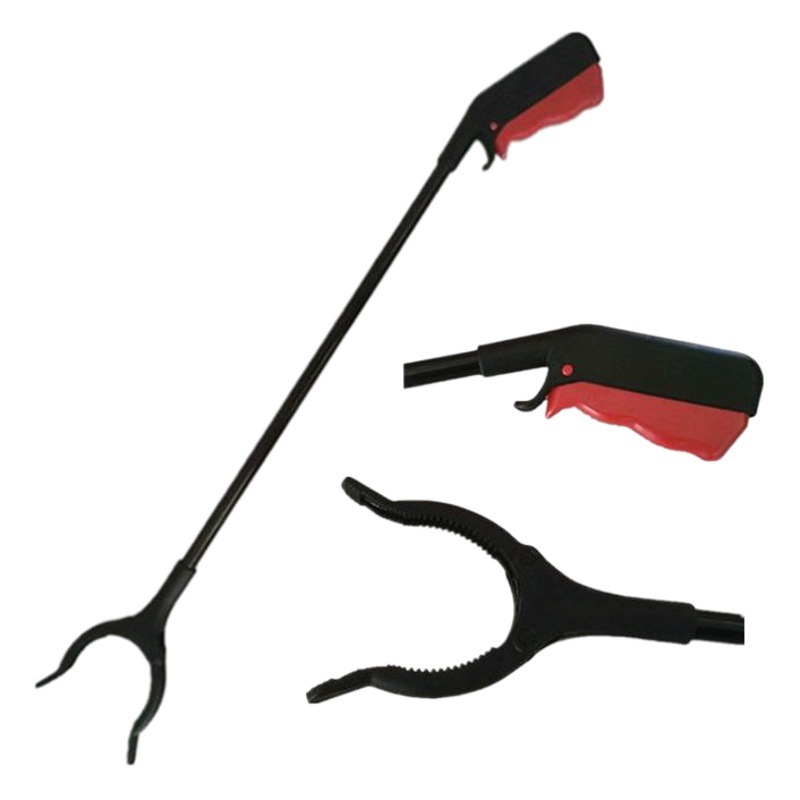 Clip de recogida de basura de saneamiento Clip de recogida de tubo de hierro de plástico para el hogar Clip de recogida de mango largo Clip de limpieza sanitaria 60cm