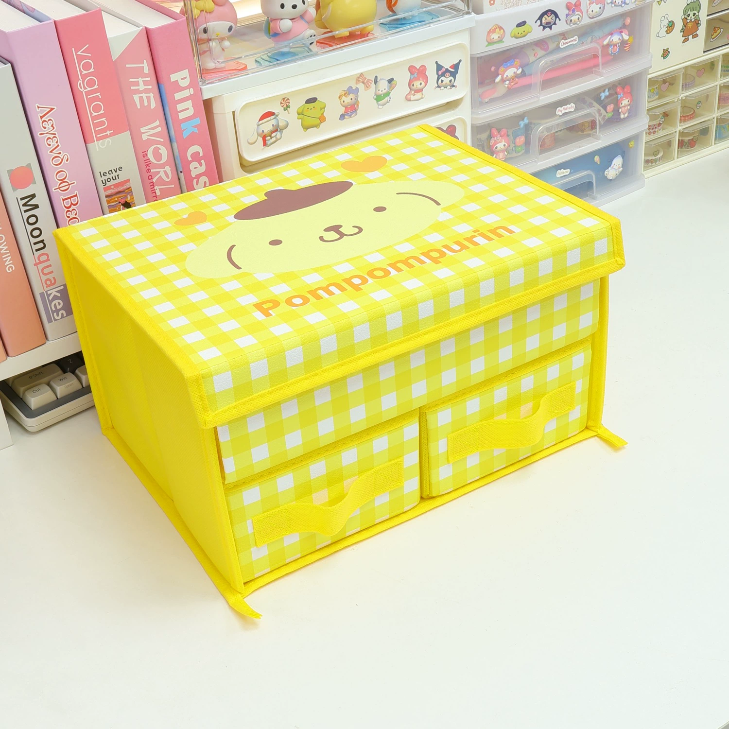 Cartoon cloth, underwear, double-layer storage box, bra, socks, foldable stationery