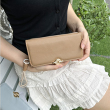 外贸新款PU女士钱包2025长款时尚大容量小清新简约手拿包手机钱夹