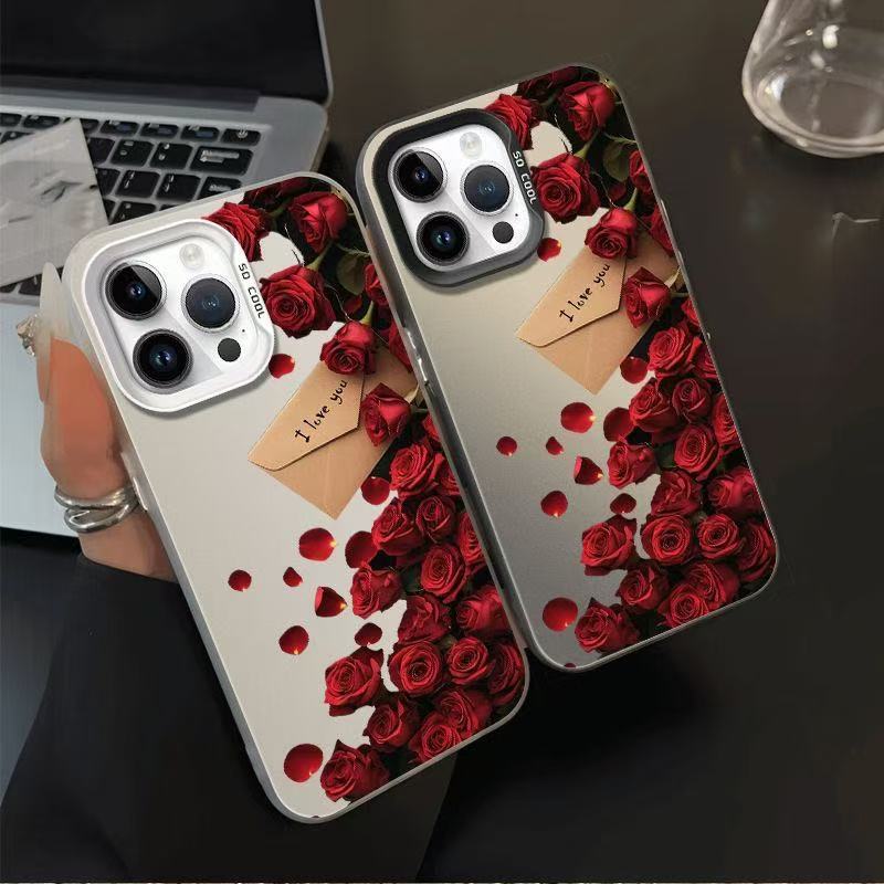 Nuevo sobre rosa para iPhone 16 funda para teléfono móvil Apple 15promax/14 anti-caída 13pro12 Europa y América