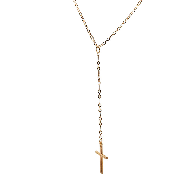 Fashion Cross Alloy Plating Necklace