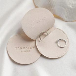 Popular Customized Jewelry Microfiber Bag Round Jewelry Jewelry Ring Jewelry Storage Bag Printed with Logo Customized Size