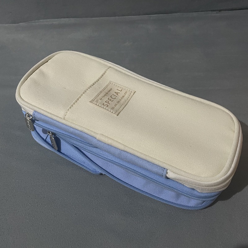 Caja de lápices especial transfronteriza macaron color a juego se puede cambiar en caja de papelería de estudiante de bolsa de lápices mejorada de gran capacidad