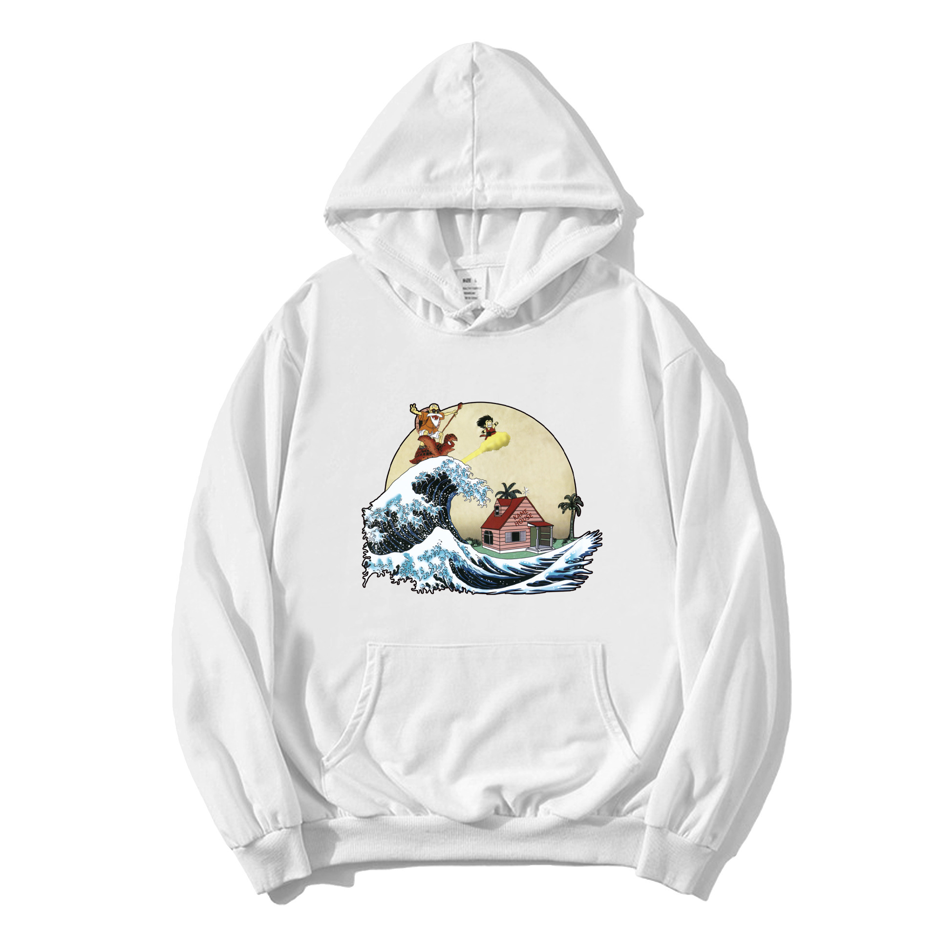 Anime Dragon Ball sudadera con capucha Wukong impresión periférica para hombres y mujeres tendencia tops sueltos pareja suéter chaqueta casual