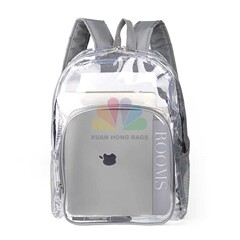 カスタマイズされたアマゾンクロスボーダーファッション透明バックパック PVC スクールバッグバックパック大容量学生収納スクールバッグ