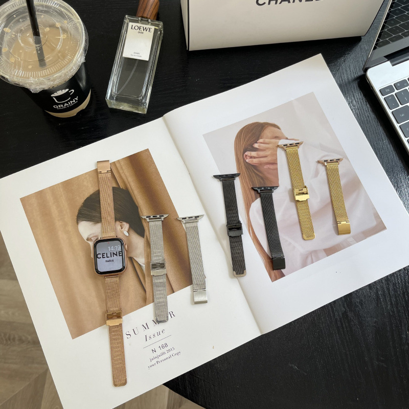 Nice Milan Buckle Metal Watch Strap Suitable for Apple S10 Watch S11Iwatch9 Model Applewatch8Se Nice Milan Buckle Metal Watch Strap Suitable for Apple S10 Watch S11Iwatch9 Model Applewatch8Se