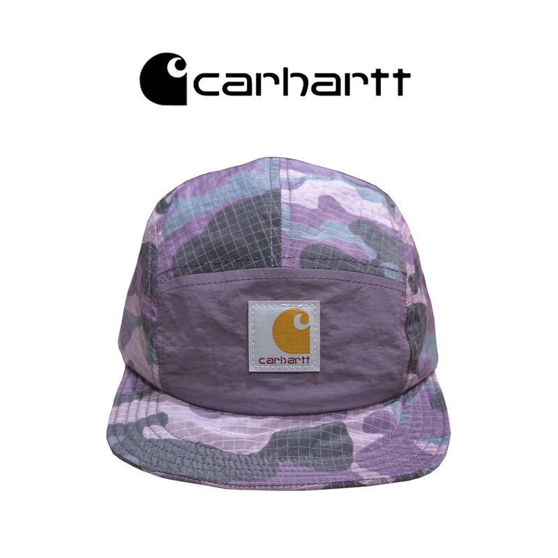 Five-Piece Quick-Drying Lightweight Duckbill Cap with Plaid Camouflage Graffiti, Unisex Breathable Face-Slimming Trendy Duckbill Cap