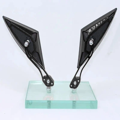 Motorcycle rearview mirror modification accessories electric moped rearview mirror universal reflector aluminum alloy mirror (Motorcycle rearview mirror) - 2886-rear-view-mirror-black