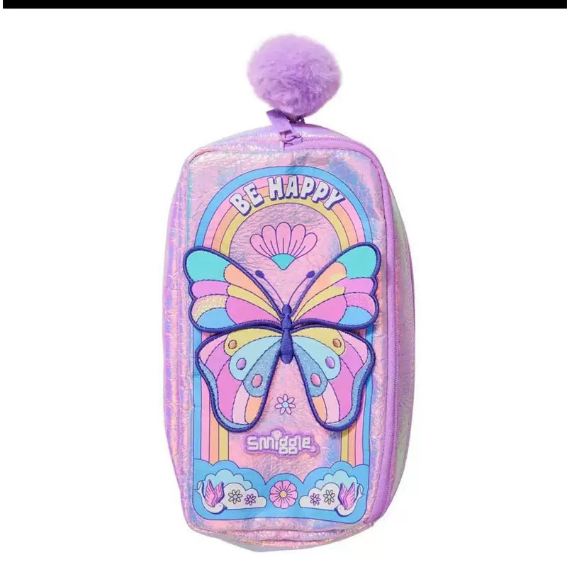 Australia Smiggle mochila escolar niñas niños mochila de hombro de gran capacidad de dibujos animados mariposa mochila bolsillo