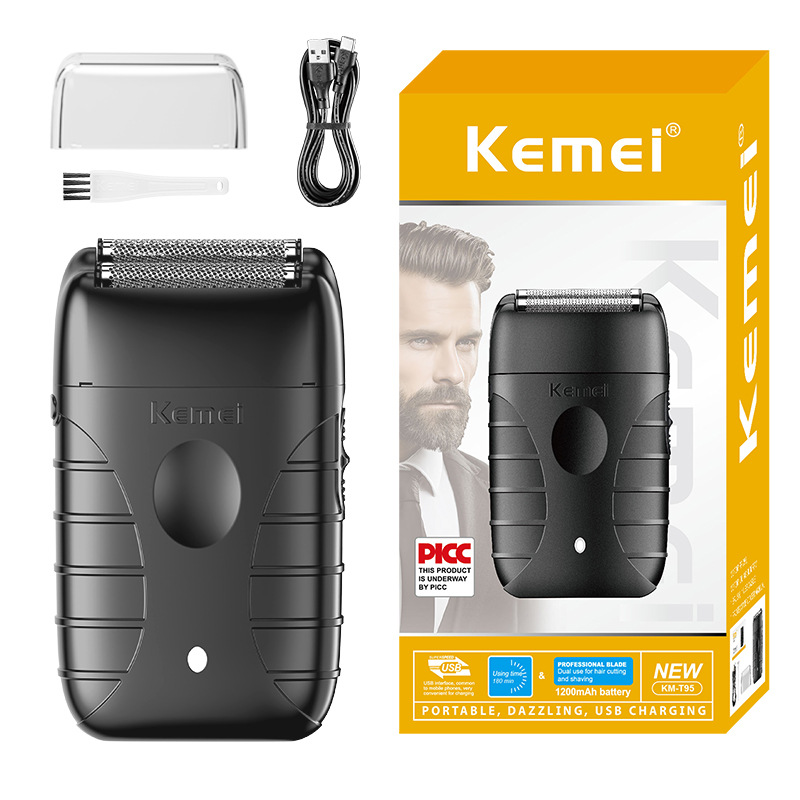 Kemei Amazon recíproco afeitador eléctrico flotante KM-T95 afeitador hombre afeitador USB