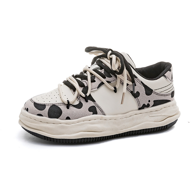 Zapatillas Deportivas Casuales Estilo Coreano para Mujer, Versátiles, Primavera 2025, Nuevas, Planas, con Estampado de Vaca, Estilo Urbano R882 image 7