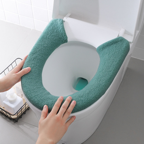 Thickened household toilet cover extra thick toilet pad enlarged universal toilet pad button toilet pad toilet ring