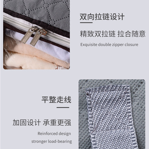 Storage box clothing household fabric dustproof transparent visual storage box clothing storage box quilt storage bag