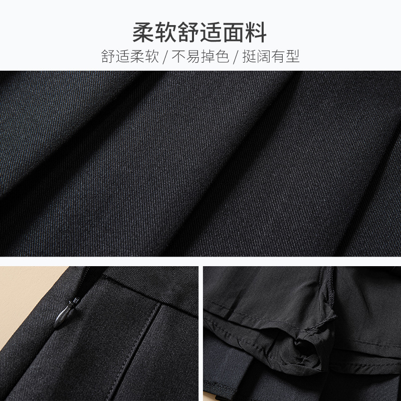 高档灰色a字半身裙女春秋季2025新款高腰显瘦气质巨好看百褶裙子|undefined