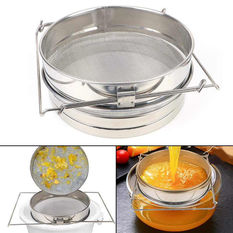 Bee Tools Double Screen Filter Beekeeping Honey Filter Net Impurities Stainless Steel Double Screen Filter Screen Honey Bee Tools Double Screen Filter Beekeeping Honey Filter Net Impurities Stainless Steel Double Screen Filter Screen Honey