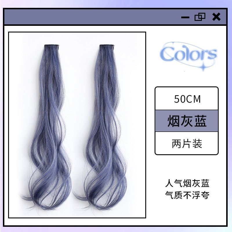 Pintar pelucas de cabello de color de dopamina para mujeres cabello rizado colgante orejas teñido de cabello de una pieza de cabello trenzado verde blanqueado cabello largo