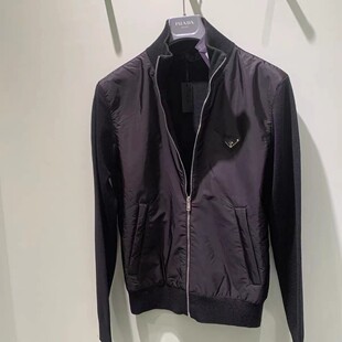 High Version in Stock P Brand Same Style down Sweater Spliced Knit Zipper Warm Jacket Large Quantity in Stock