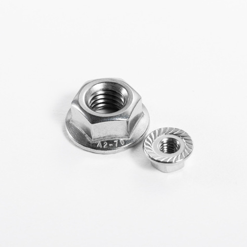 Aozhan 304 stainless steel DIN6923 flange hexagonal nut waxed lock worry-free anti-lock screw cap