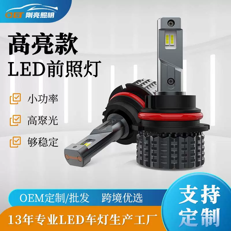 V20亚马逊跨境新品双铜管汽车led透镜大灯H1 H3 H13大功率汽车灯