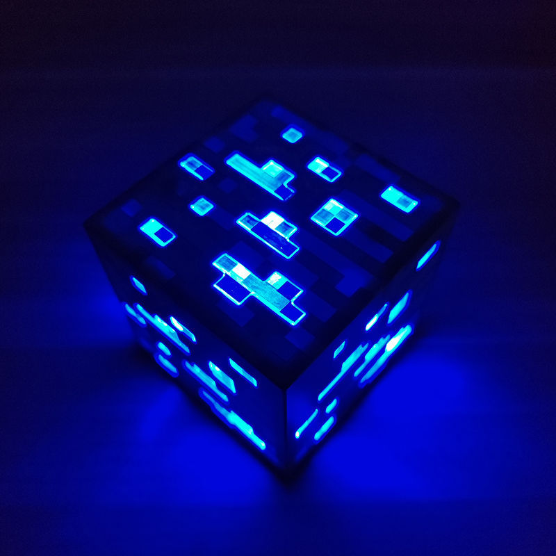 Lámpara de Antorcha de Minecraft, se Puede Colgar en la Pared, Lámpara Nocturna Recargable, Juguetes Periféricos, Poción que Cambia de Color, Modelo de Mineral, Creativo