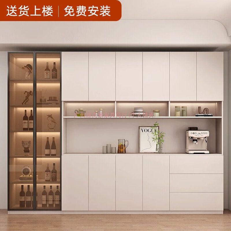 餐边柜酒柜一体壁柜落地靠墙简约家用客厅储物柜高柜多层收纳柜|undefined
