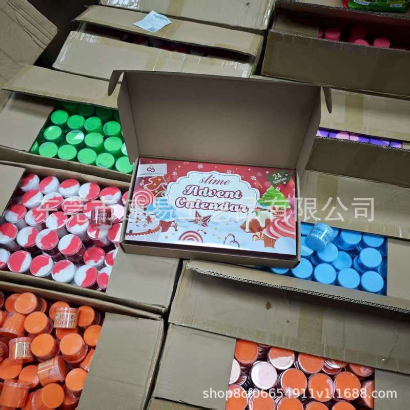 现货Advent Calendar 2025-24 Days DIY黏土蛋糕桶圣诞倒计时盲盒|undefined