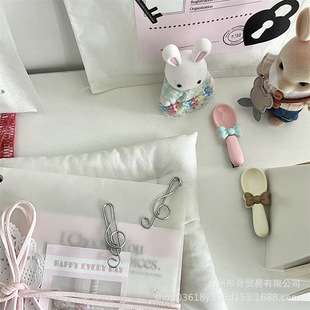 silver note paper clip paper fixed tag decorative paper clip card packaging material ins wind high color value