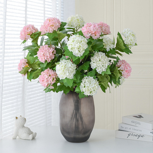 Simulated hydrangea fragrant snowball wood hydrangea fake flower soft decoration floral ins modern simple entrance table decoration