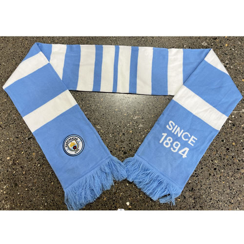 Soccer Club Crest Embroidered Scarf Synthetic Wool Neck Gaiter Real Madrid Barcelona Paris Saint-Germain Chelsea AC Milan Juventus