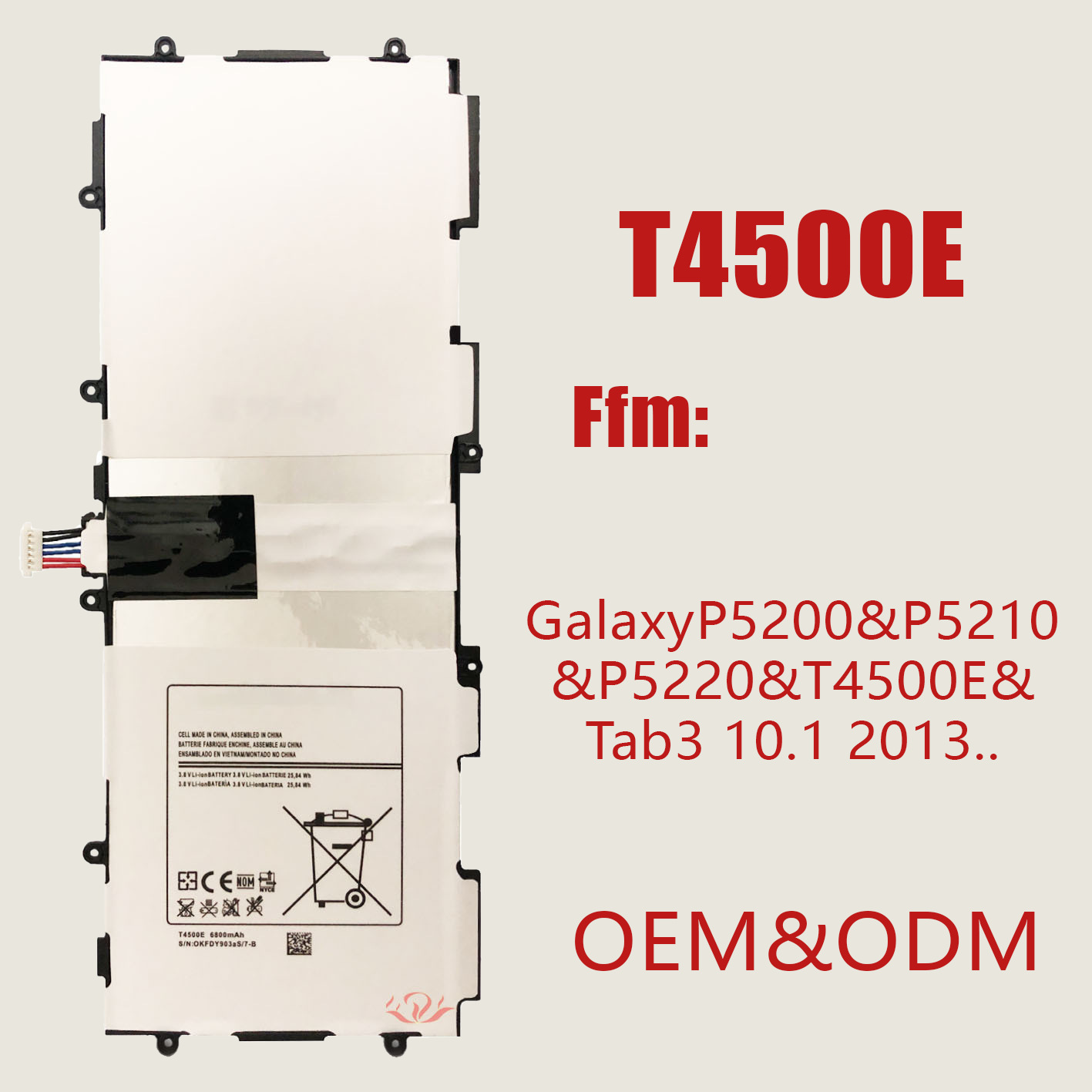 T4500E适用于三星GalaxyP5200&P5210&P5220&T4500E&Tab3 10.1 201