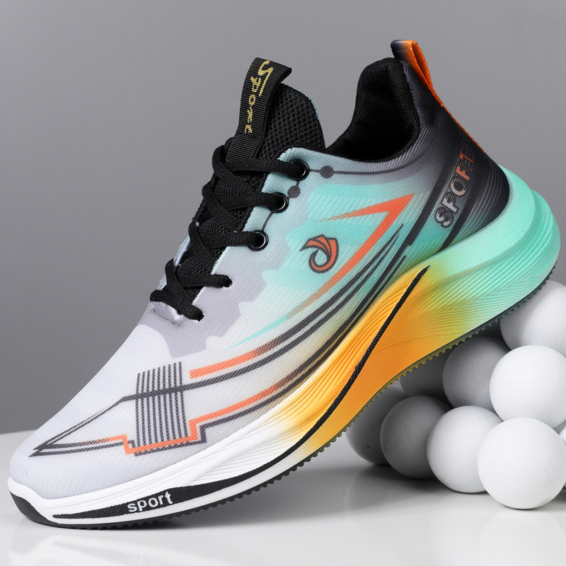 Men's Shoes 2026 New Summer Breathable Mesh Sports Shoes Comfortable Soft-Soled Men's Running Shoes Colorful Shoes Cross-Border
