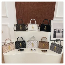 跨境老花女士单肩包高级感经典手提小方包洋气潮流百搭斜挎包批发