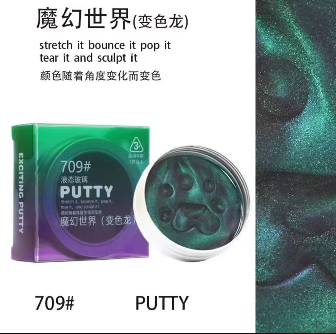 Mud americano, barro de vidrio líquido, juguete de descompresión de fluido no newtoniano, barro de color de rebote que cambia de color