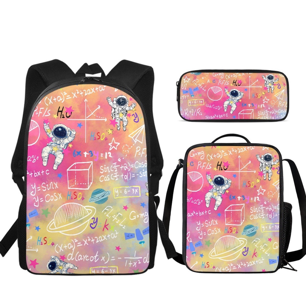 Backpack, pencil case, cute set, stationery, print 3
