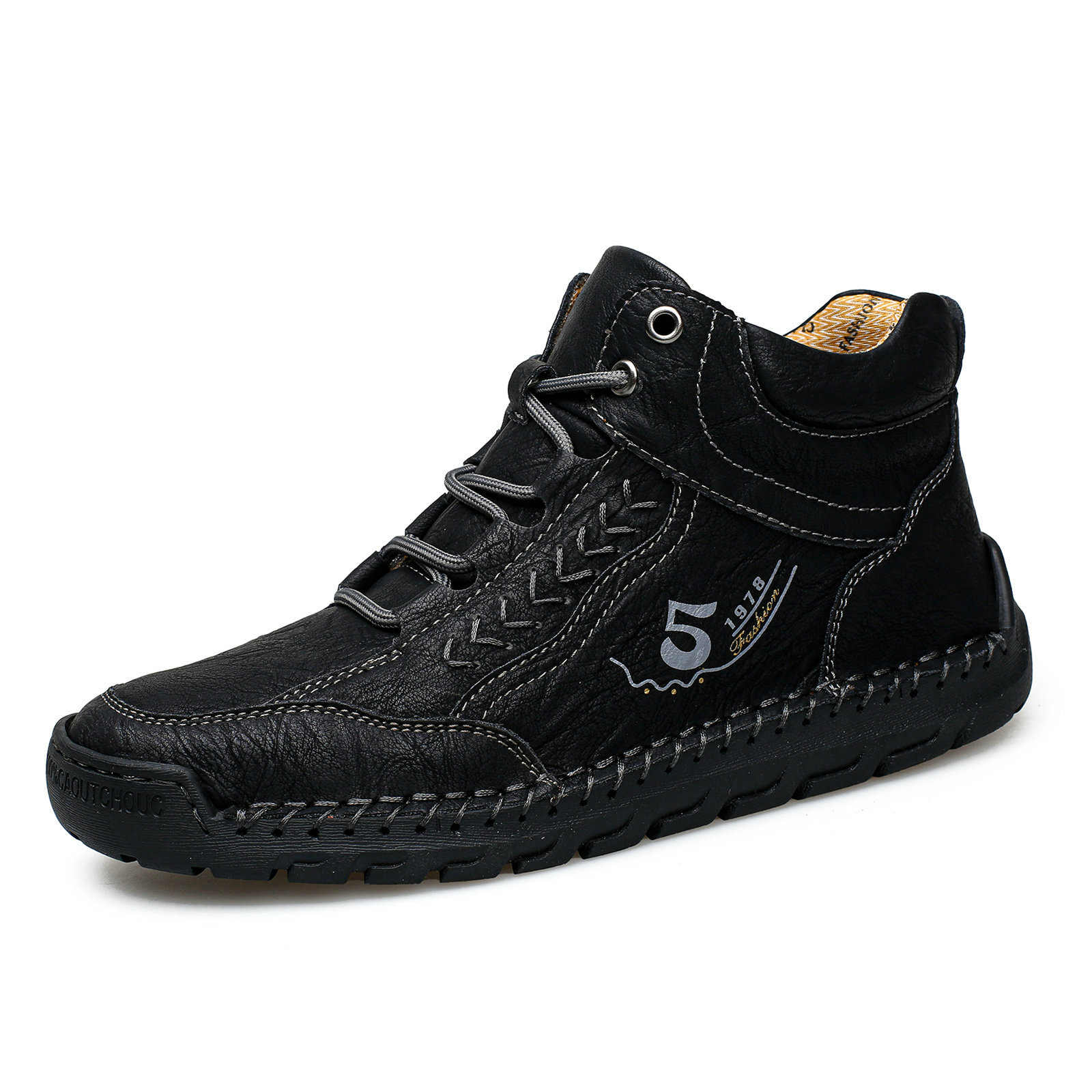 Plus-Size Men's Shoes Outdoor Casual Shoes Slip-On Flat Stitched Shoes Martin Boots Short Boots 88660_vogvips.com